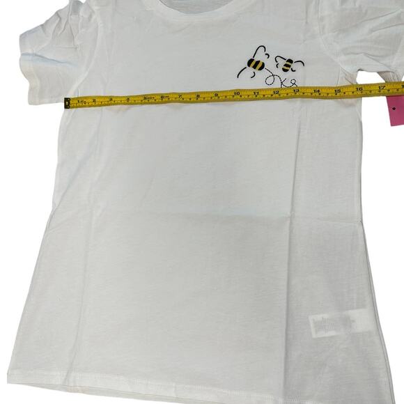 Kate Spade Buzzing Bee Shirt Short Sleeve Tee Small in Fresh White main image 2